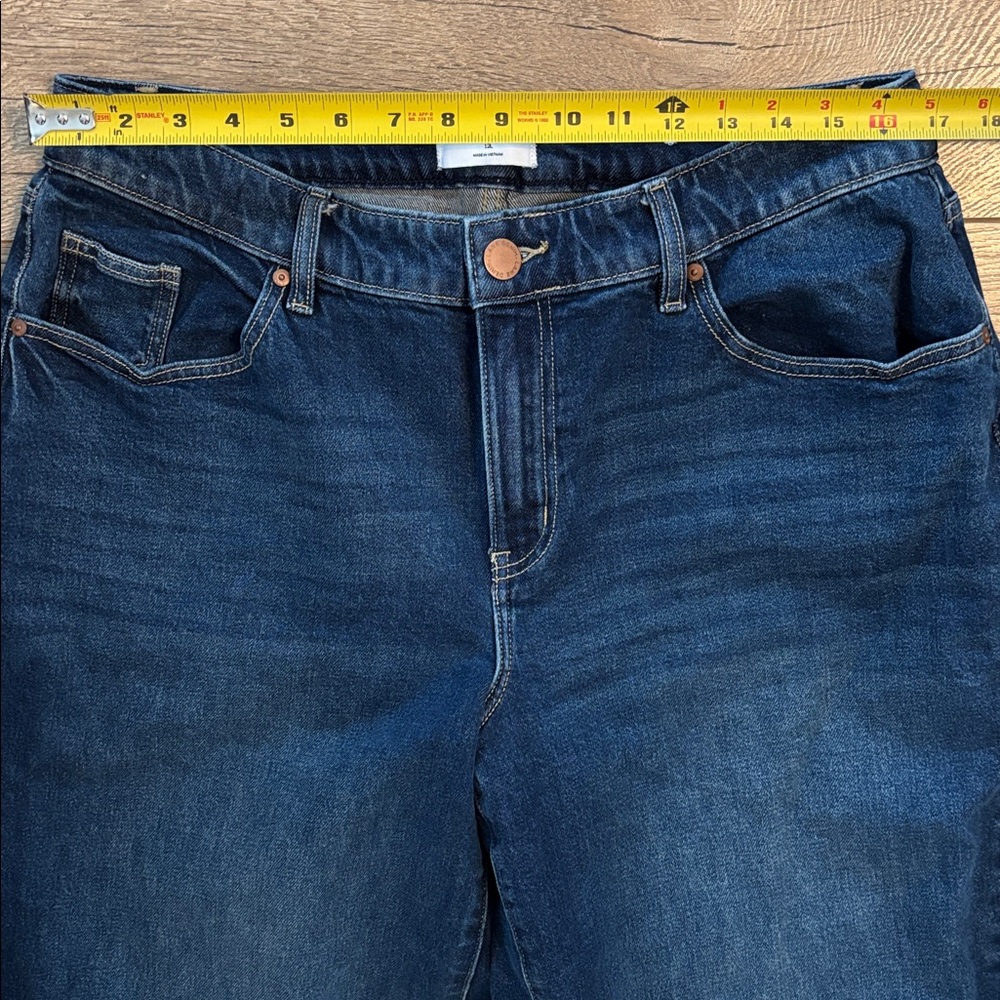 Lane Bryant Mid Rise Boyfriend Women 12L (12 Long) Blue Jeans 5 Pocket Denim - Picture 4 of 8